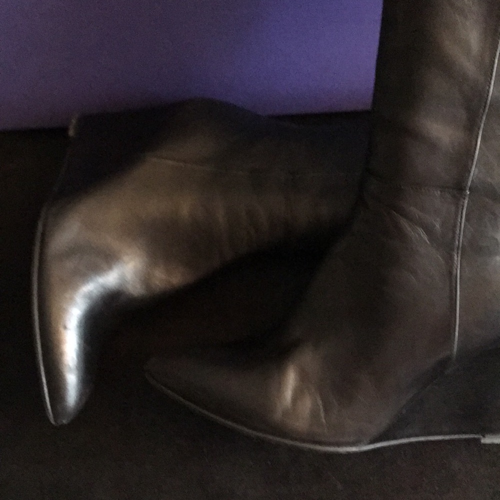 Stuart Weitzman Leather Wedge Boots